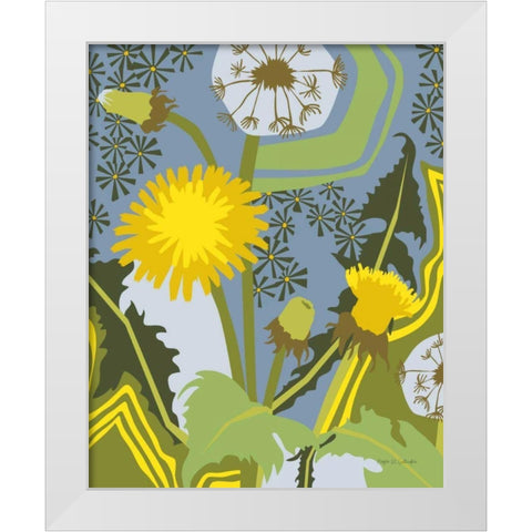 Dandelion White Modern Wood Framed Art Print by Gallagher, Megan