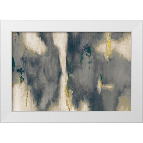 Blue Texture I Crop White Modern Wood Framed Art Print by Nai, Danhui