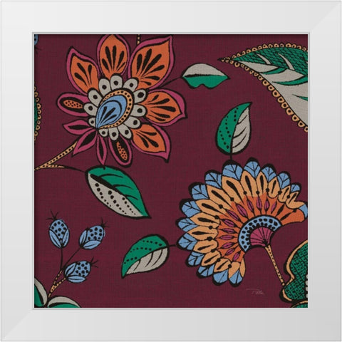 Garden Drawings III Wine White Modern Wood Framed Art Print by Pela