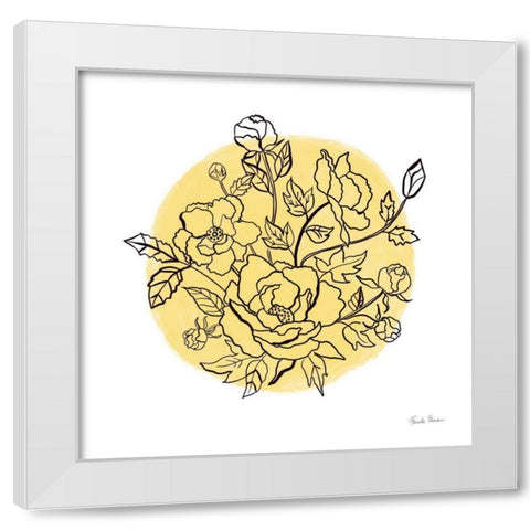 Black and White Botanical IV Sunshine White Modern Wood Framed Art Print by Zaman, Farida