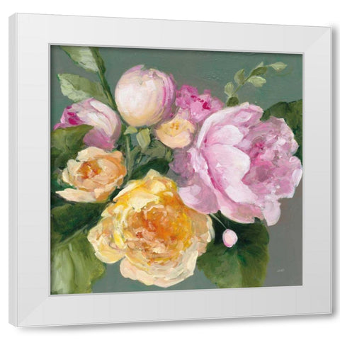 June Bouquet White Modern Wood Framed Art Print by Purinton, Julia