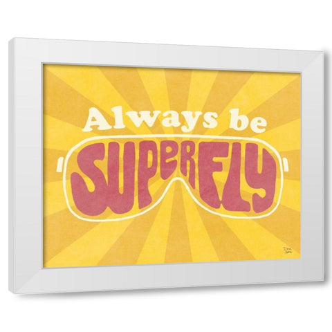 Super Fly I White Modern Wood Framed Art Print by June, Dina