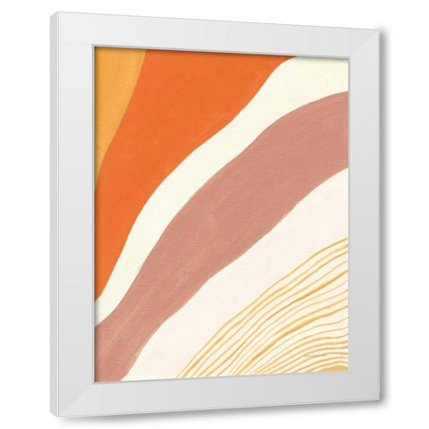 Retro Abstract IV Bright White Modern Wood Framed Art Print by Nai, Danhui