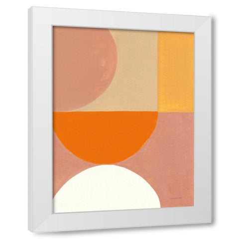 Retro Abstract V Bright White Modern Wood Framed Art Print by Nai, Danhui