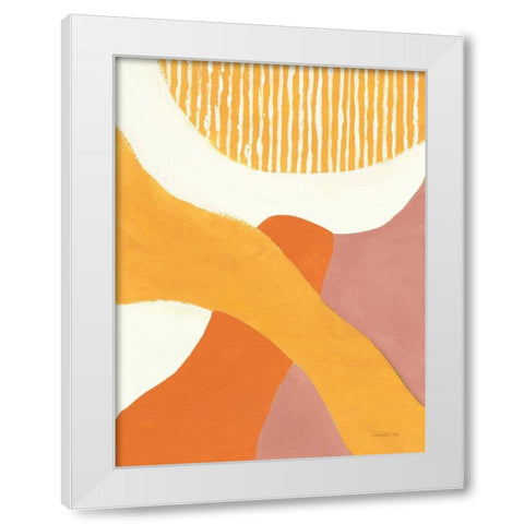 Retro Abstract VI Bright White Modern Wood Framed Art Print by Nai, Danhui