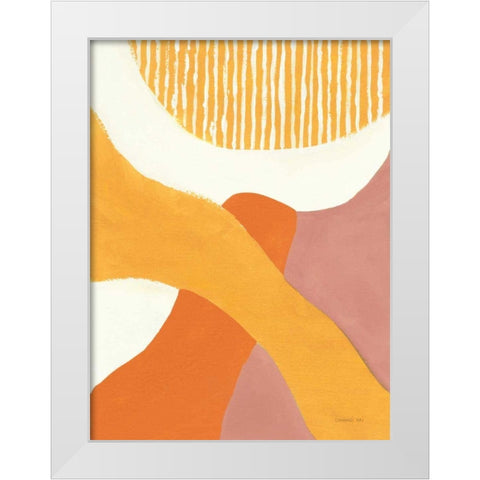 Retro Abstract VI Bright White Modern Wood Framed Art Print by Nai, Danhui