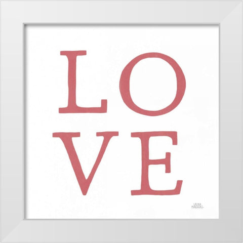 Love Letters VII No Flowers White Modern Wood Framed Art Print by Marshall, Laura