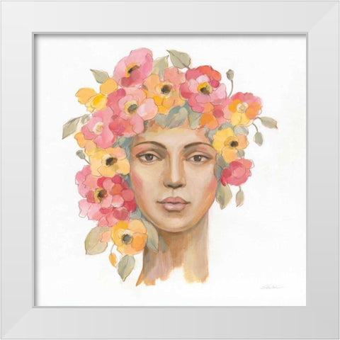 International Woman I White Modern Wood Framed Art Print by Vassileva, Silvia