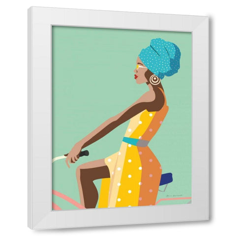 Summer Girl II White Modern Wood Framed Art Print by Escalante, Omar
