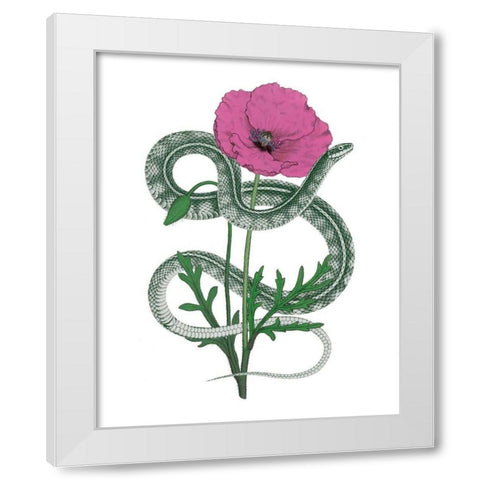 Natural Beauty I Pink Flower White Modern Wood Framed Art Print by Wild Apple Portfolio