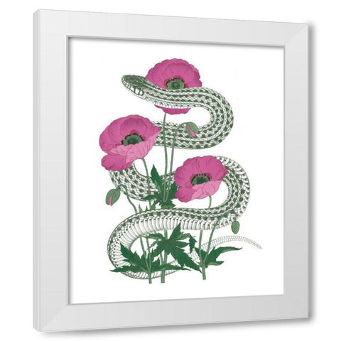 Natural Beauty II Pink Flower White Modern Wood Framed Art Print by Wild Apple Portfolio
