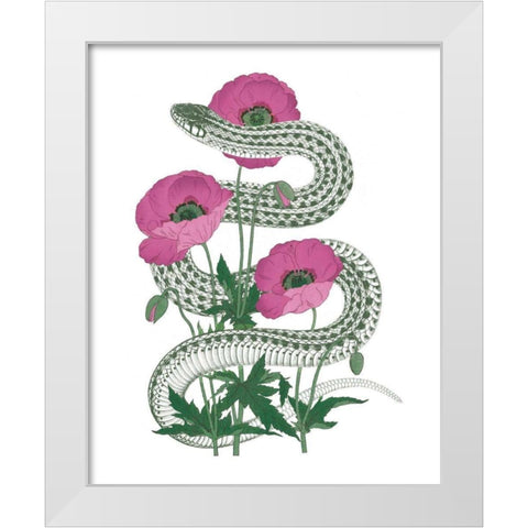 Natural Beauty II Pink Flower White Modern Wood Framed Art Print by Wild Apple Portfolio