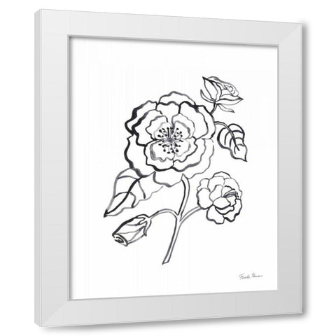 Joyful Peonies IV White Modern Wood Framed Art Print by Zaman, Farida