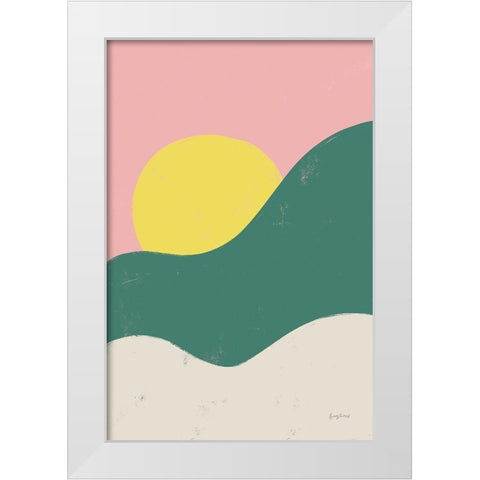 Sun Chaser II White Modern Wood Framed Art Print by Thorns, Becky