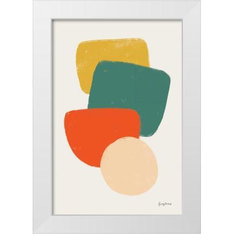 Eclectic II White Modern Wood Framed Art Print by Thorns, Becky