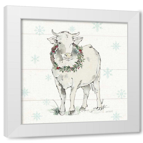 Modern Farmhouse X Christmas Sq White Modern Wood Framed Art Print by Tavoletti, Anne