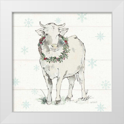 Modern Farmhouse X Christmas Sq White Modern Wood Framed Art Print by Tavoletti, Anne