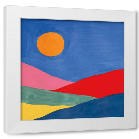 Desert Landscape I White Modern Wood Framed Art Print by Zaman, Farida