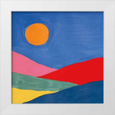 Desert Landscape I White Modern Wood Framed Art Print by Zaman, Farida