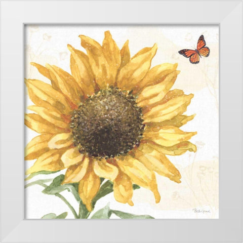 Sunflower Splendor IX White Modern Wood Framed Art Print by Grove, Beth