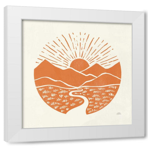 On the Horizon I White Modern Wood Framed Art Print by Marshall, Laura