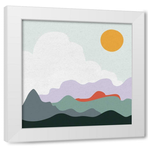 Mountainous I White Modern Wood Framed Art Print by Miller, Sara Zieve