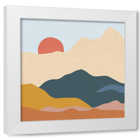 Mountainous II White Modern Wood Framed Art Print by Miller, Sara Zieve