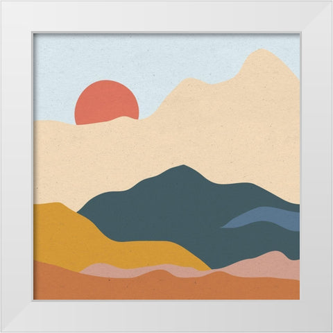 Mountainous II White Modern Wood Framed Art Print by Miller, Sara Zieve