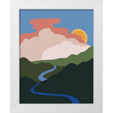 Hills and Valleys I White Modern Wood Framed Art Print by Miller, Sara Zieve