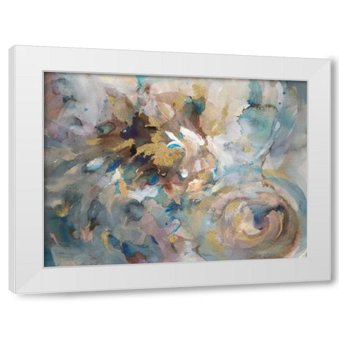 Gale White Modern Wood Framed Art Print by Nai, Danhui