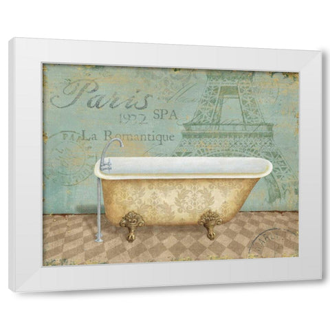 Voyage Romantique Bath I White Modern Wood Framed Art Print by Brissonnet, Daphne