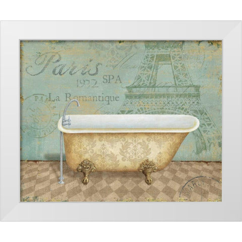 Voyage Romantique Bath I White Modern Wood Framed Art Print by Brissonnet, Daphne