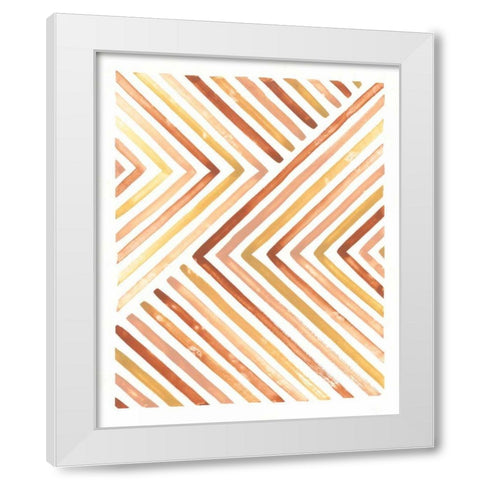 Desert Sunset I White Modern Wood Framed Art Print by Marshall, Laura