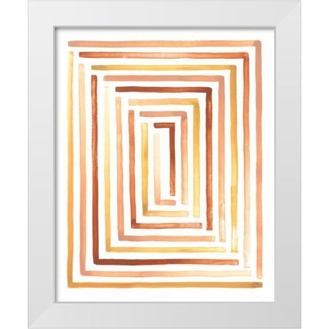 Desert Sunset II White Modern Wood Framed Art Print by Marshall, Laura