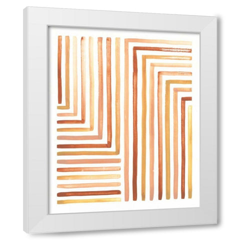 Desert Sunset III White Modern Wood Framed Art Print by Marshall, Laura