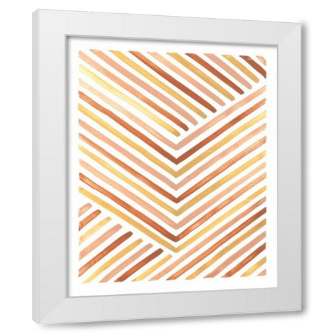 Desert Sunset IV White Modern Wood Framed Art Print by Marshall, Laura