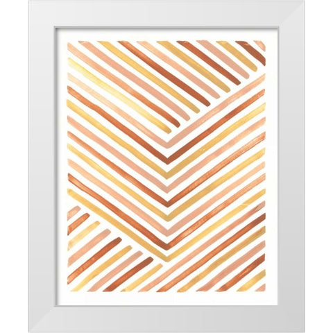 Desert Sunset IV White Modern Wood Framed Art Print by Marshall, Laura