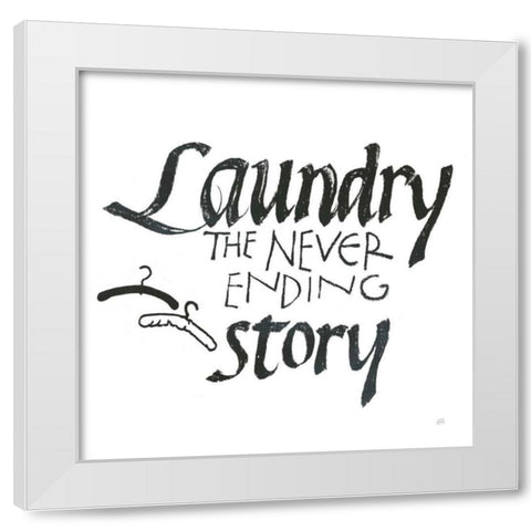 Laundry Room II White White Modern Wood Framed Art Print by Paschke, Chris