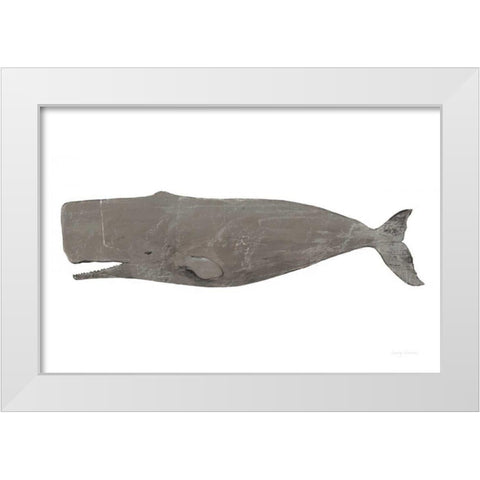 Whale on White White Modern Wood Framed Art Print by Tillmon, Avery