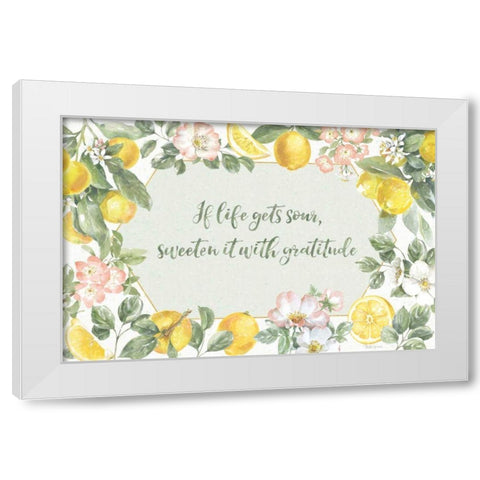 Citrus Charm I White Modern Wood Framed Art Print by Grove, Beth