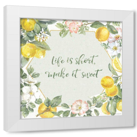 Citrus Charm II White Modern Wood Framed Art Print by Grove, Beth