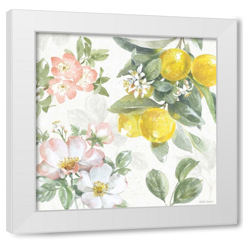 Citrus Charm V White Modern Wood Framed Art Print by Grove, Beth