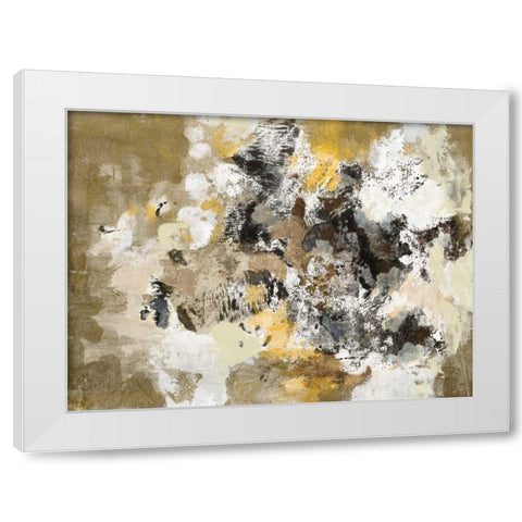 Leaves on the Asphalt White Modern Wood Framed Art Print by Vassileva, Silvia