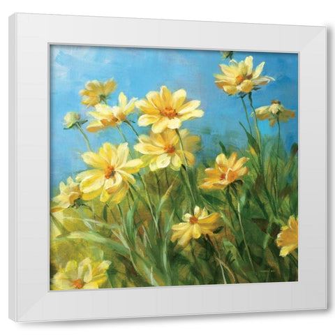 Summer Field I White Modern Wood Framed Art Print by Nai, Danhui