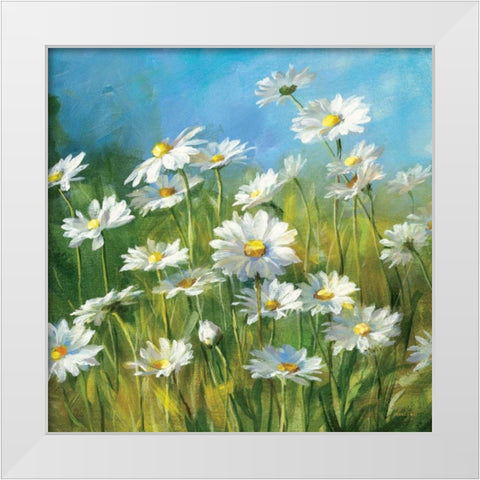 Summer Field II White Modern Wood Framed Art Print by Nai, Danhui