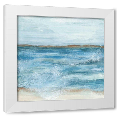 Coastal V White Modern Wood Framed Art Print by Paschke, Chris
