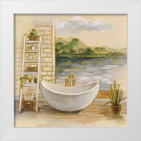 Spa by the Lake II White Modern Wood Framed Art Print by Vassileva, Silvia