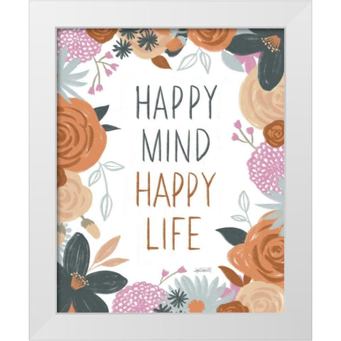 Happy Thoughts I White Modern Wood Framed Art Print by Tavoletti, Anne