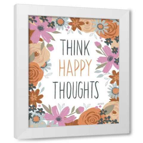 Happy Thoughts IV White Modern Wood Framed Art Print by Tavoletti, Anne