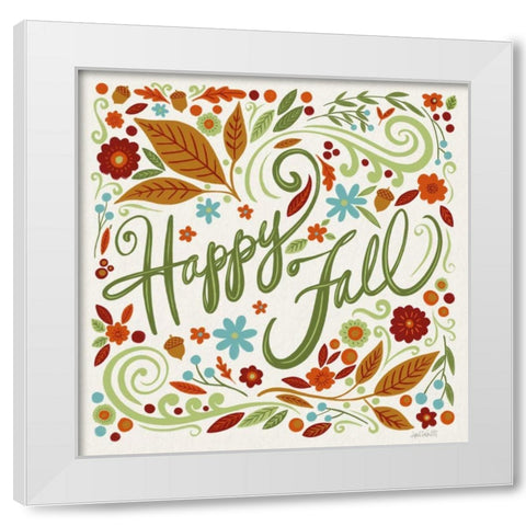 Happy Fall I White Modern Wood Framed Art Print by Tavoletti, Anne